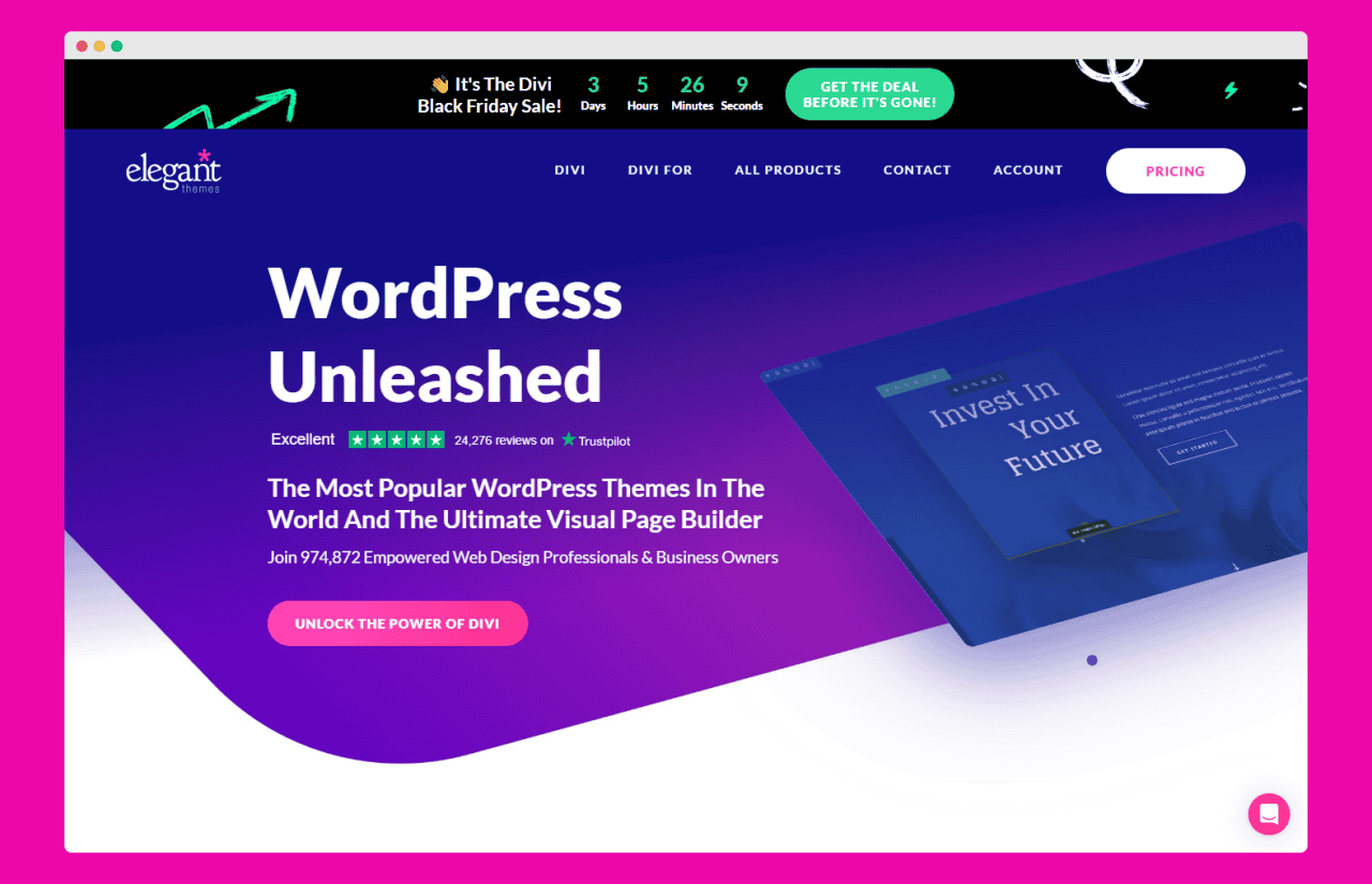 divi wordpress theme black friday deals