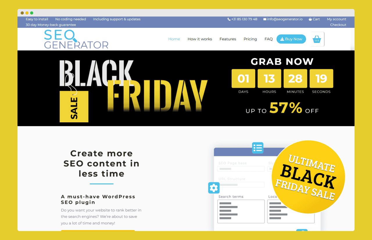 seo generator black friday deals